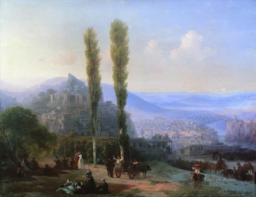イワン・コンスタンティノヴィチ・アイヴァゾフスキー Painting - ティフリスの眺め 1869 ロマンチックなイワン・アイヴァゾフスキー ロシア